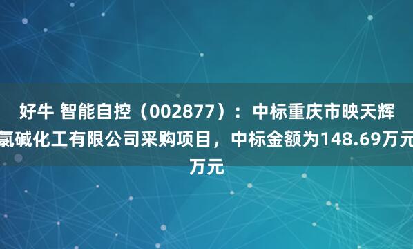 好牛 智能自控（002877）：中标重庆市映天辉氯碱化工有限公司采购项目，中标金额为148.69万元